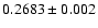 $0.2683 \pm 0.002$