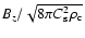 $B_z / \sqrt{8 \pi C_{\rm s}^2 \rho_{\rm c}}$