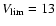 $V_{\rm lim}=13$