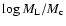 $\log M_{\rm L}/M_{\rm c}$