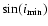 $\sin(i_{\rm min})$