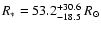 $R_{\rm\ast} = 53.2_{-18.5}^{+30.6}~R_\odot$