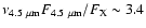 $\nu_{\rm 4.5~\mu{m}}F_{\rm 4.5~\mu{m}}/F_{\rm X} \sim 3.4$