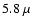 $5.8~{\mu}$
