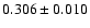 $0.306\pm0.010$