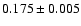 $0.175\pm0.005$