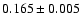 $0.165\pm0.005$