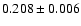 $0.208\pm0.006$