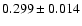 $0.299\pm0.014$