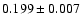 $0.199\pm0.007$
