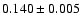 $0.140\pm0.005$
