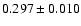 $0.297\pm0.010$