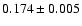 $0.174\pm0.005$