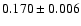 $0.170\pm0.006$