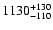 $\rm 1130_{-110}^{+130}$