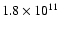 $1.8\times 10^{11}$