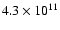 $4.3 \times 10^{11}$