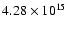 $ 4.28\times 10^{15}$