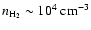 $n_{\rm H_2}\sim 10^4~\rm cm^{-3}$