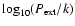 $\log_{10}(P_{\rm ext}/k)$