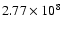 $2.77\times 10^8$