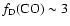 $f_{\rm D}({\rm CO})\sim 3$