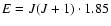 $E=J(J+1)\cdot 1.85$