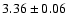$3.36 \pm 0.06 $