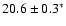 $20.6 \pm 0.3\rm ^{*}$