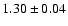 $1.30 \pm 0.04 $