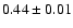 $0.44 \pm 0.01 $