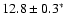 $12.8 \pm 0.3\rm ^{*}$