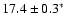 $17.4 \pm 0.3\rm ^{*}$