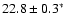 $22.8 \pm 0.3\rm ^{*}$