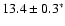 $13.4 \pm 0.3\rm ^{*}$