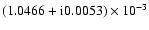 $(1.0466+{\rm i}0.0053)\times 10^{-3}$