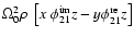 $\Omega_0^2
\rho~\left[x~\phi_{21}^{\rm im}z-y\phi_{21}^{\rm re}z\right]$