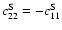 $c_{22}^{\rm S}=-c_{11}^{\rm S}$