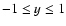 $-1\le y \le 1$