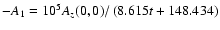 $-A_1 = 10^5 A_z(0,0) / \left (8.615t+148.434\right )$