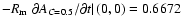 $-R_{\rm m} \left . {\partial A_{C=0.5}} / {\partial t}\right \vert {(0,0)}= 0.6672$