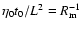 ${\eta_0 {t}_0 } / {L^2} =R_{\rm m}^{-1}$