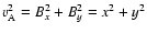 ${{v}}_{\rm A}^2=B_x^2+B_y^2=x^2+y^2$