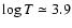 $\log T\simeq 3.9$