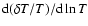 ${\rm d}(\delta T/T)/{\rm d}\ln T$