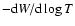$-{\rm d}W/{\rm d}\log T$