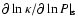 $\partial\ln\kappa/\partial\ln P\vert _{\rm s}$