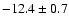 $-12.4\pm0.7$