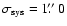 $\sigma_{\rm sys}=1\hbox{$.\!\!^{\prime\prime}$ }0$