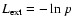 $L_{\rm
ext} = - \ln{p}$
